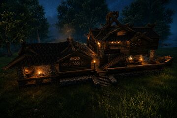 fehu old base 1 - with basement Valheim Build