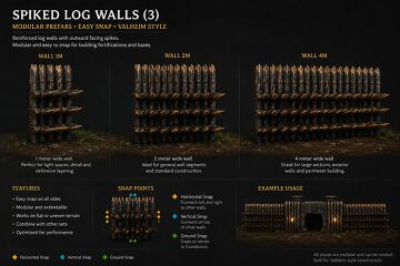 fehu narrow modular - easy snap Valheim Build