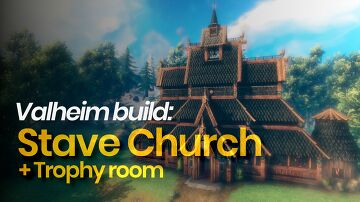 Nordic stave church Valheim Build