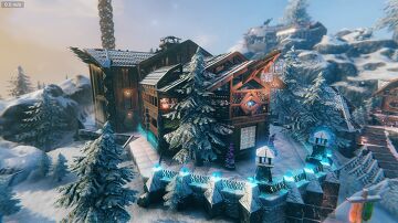 Rawcliffe Ski Lodge-fully decorated Valheim Build
