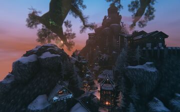 Rawcliffe Ski Lodge and Winter Village Valheim Build