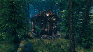 The Cabin in the Woods (Fully Decorated & Room for 2) Valheim Build