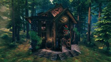 The Cabin in the Woods (Fully Decorated & Room for 2) Valheim Build