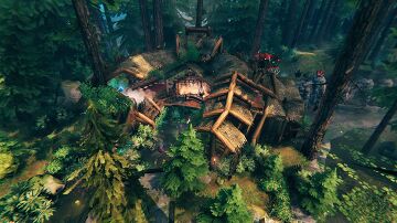 Black Forest Outpost (18 terrain markers for rivlet : Early Game) Valheim Build