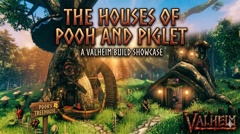 I built very small and cute houses for Winnie and Piglet in Valheim, but...