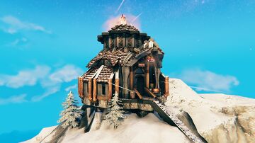 Hermits Mountain Hut (Capstone build for Mountain Stone Silos) Valheim Build