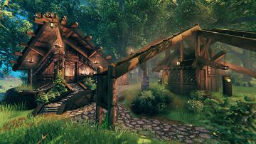 The Lonely Viking Inn & Boar's Head Bistro Valheim Build