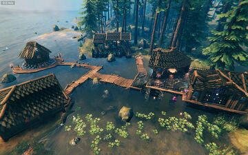 Outer Banks Taverne & Fishing Hole Valheim Build