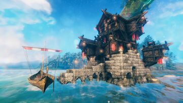 Medieval Bay Valheim Build