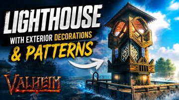 Adding Exterior Decorations & Patterns to My Lighthouse Valheim Build