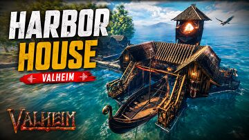 I Built a Cozy Harbor House by the Sea Valheim Build