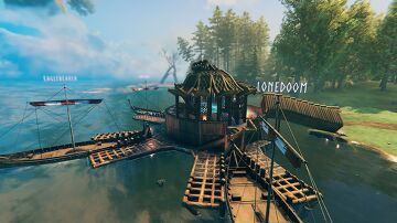 Seaside Tavern Port Valheim Build