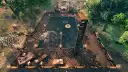 Pool Zone with dual hot tubs, climbable high dive, shallow seating cabana, lounge chairs & tubes  