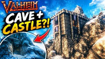 Cave and Castle in One! | Interesting Interior Design | VALHEIM Valheim Build