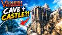 Cave and Castle in One! | Interesting Interior Design | VALHEIM Valheim Build